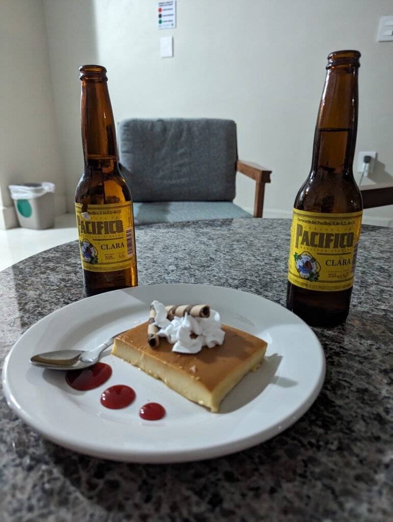 Pacifico and Flan in Mazatlán